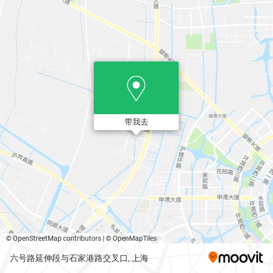 六号路延伸段与石家港路交叉口地图