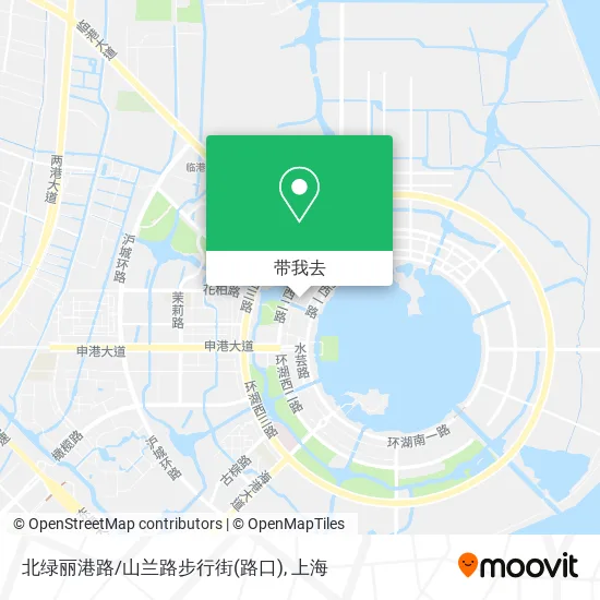 北绿丽港路/山兰路步行街(路口)地图