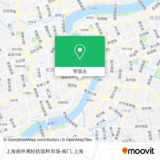 上海南外滩轻纺面料市场-南门地图