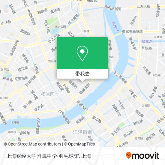 上海财经大学附属中学-羽毛球馆地图