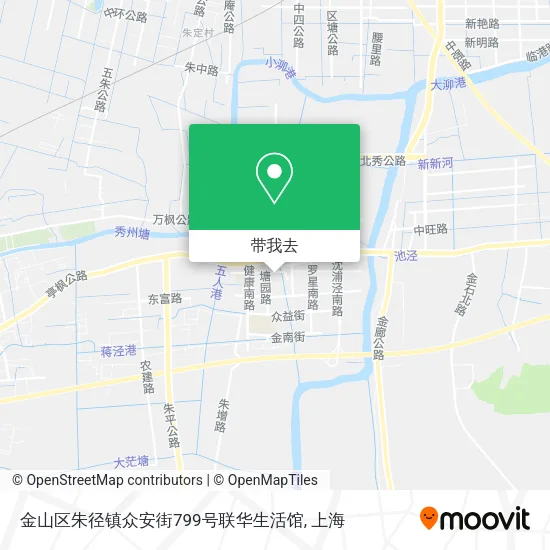 金山区朱径镇众安街799号联华生活馆地图