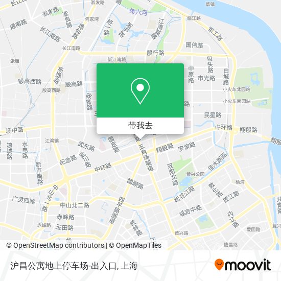 沪昌公寓地上停车场-出入口地图