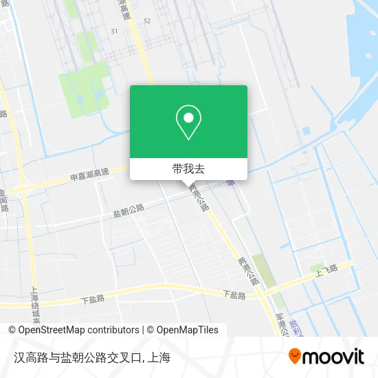 汉高路与盐朝公路交叉口地图