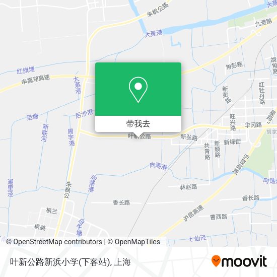 叶新公路新浜小学(下客站)地图