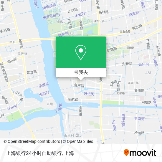 上海银行24小时自助银行地图