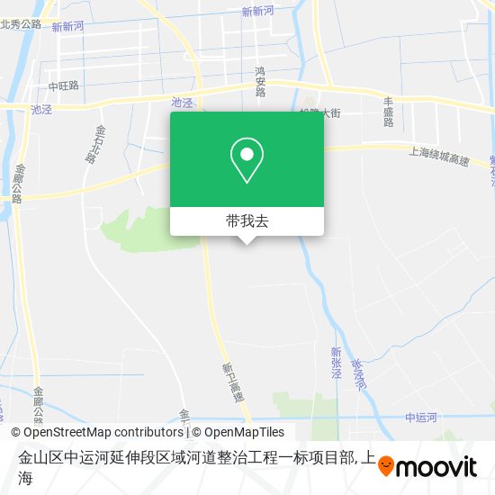 金山区中运河延伸段区域河道整治工程一标项目部地图