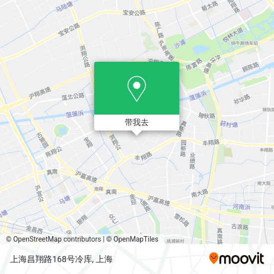 上海昌翔路168号冷库地图