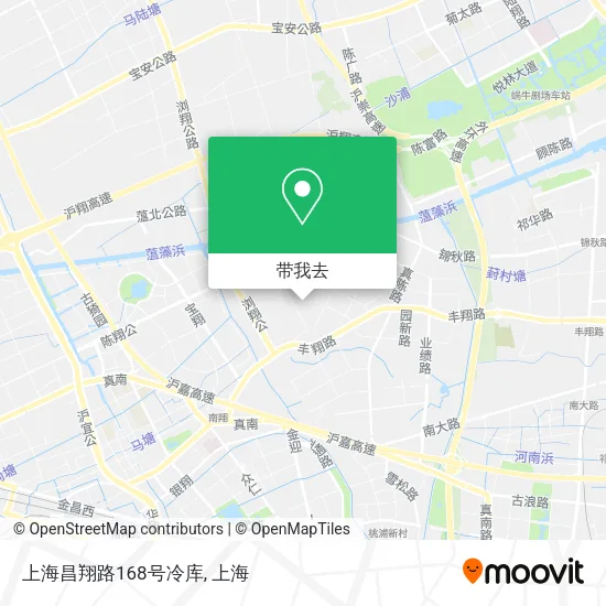 上海昌翔路168号冷库地图