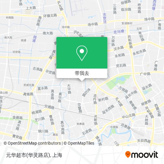 元华超市(华灵路店)地图