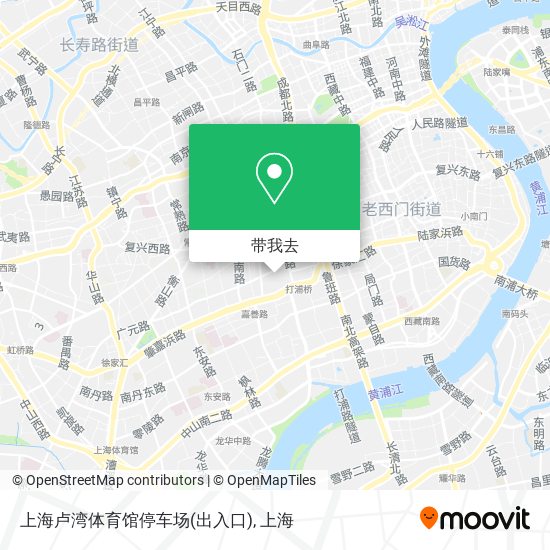 上海卢湾体育馆停车场(出入口)地图