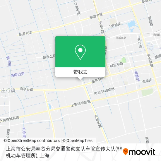 上海市公安局奉贤分局交通警察支队车管宣传大队(非机动车管理所)地图