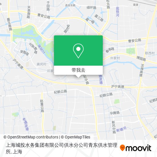 上海城投水务集团有限公司供水分公司青东供水管理所地图