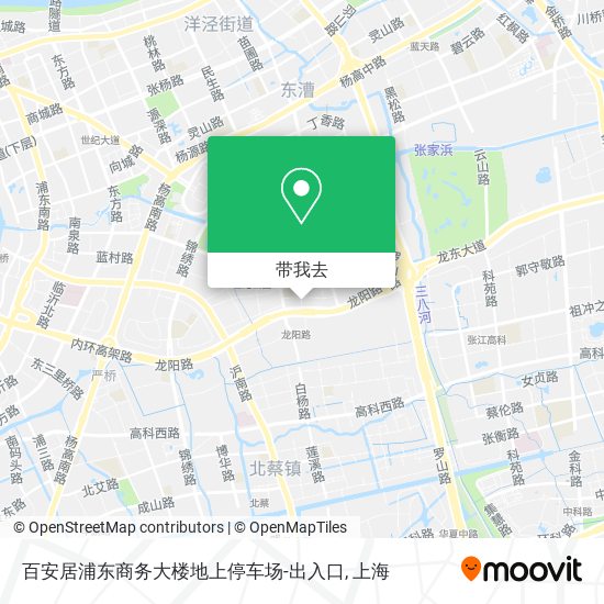 百安居浦东商务大楼地上停车场-出入口地图