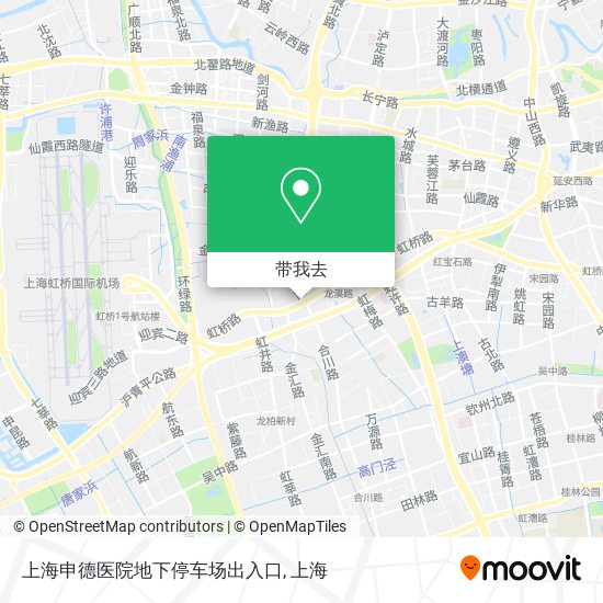 上海申德医院地下停车场出入口地图
