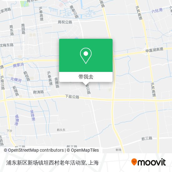 浦东新区新场镇坦西村老年活动室地图