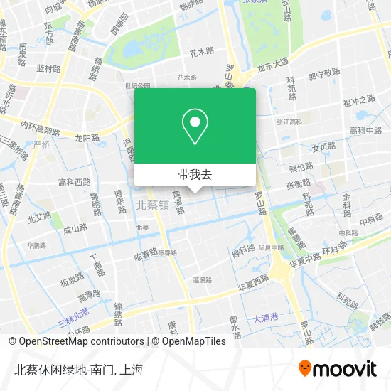 北蔡休闲绿地-南门地图