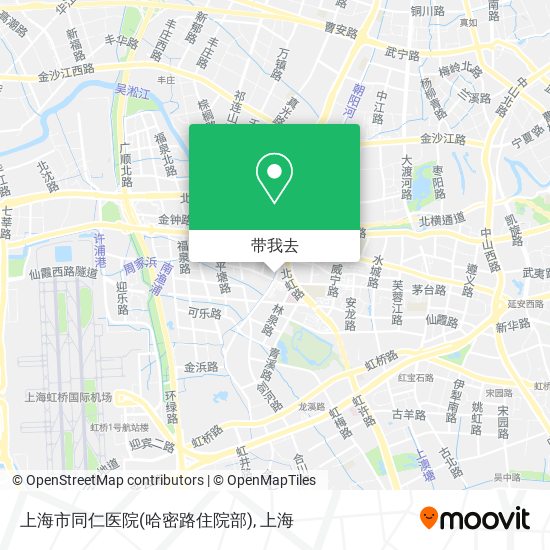 上海市同仁医院(哈密路住院部)地图