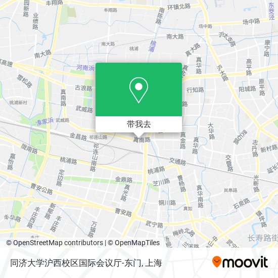 同济大学沪西校区国际会议厅-东门地图