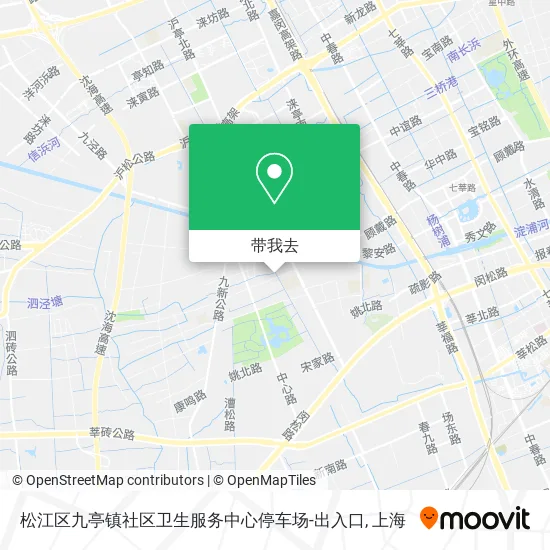 松江区九亭镇社区卫生服务中心停车场-出入口地图