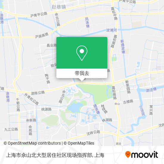 上海市佘山北大型居住社区现场指挥部地图