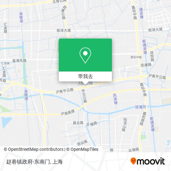 赵巷镇政府-东南门地图