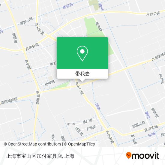 上海市宝山区加付家具店地图