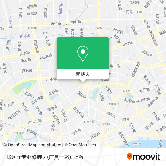 郑远元专业修脚房(广灵一路)地图