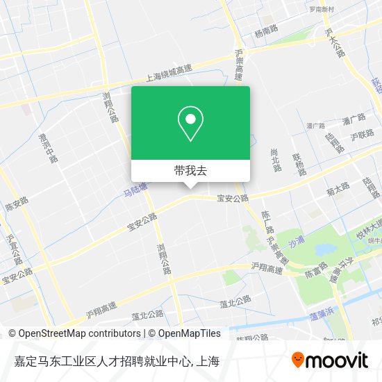 嘉定马东工业区人才招聘就业中心地图