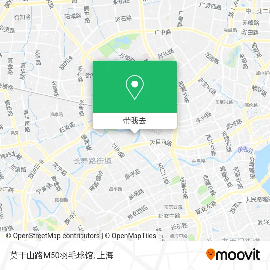 莫干山路M50羽毛球馆地图