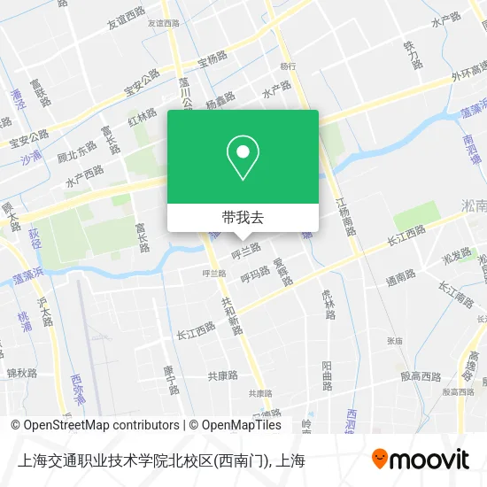 上海交通职业技术学院北校区(西南门)地图
