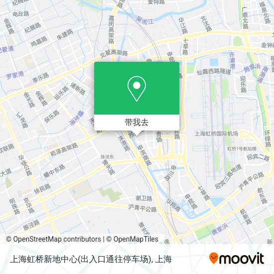 上海虹桥新地中心(出入口通往停车场)地图