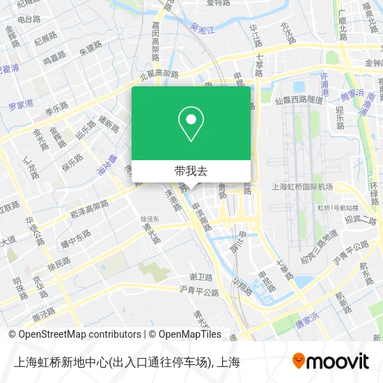 上海虹桥新地中心(出入口通往停车场)地图