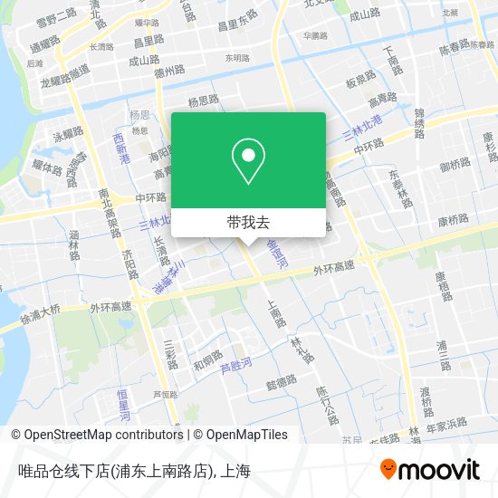 唯品仓线下店(浦东上南路店)地图