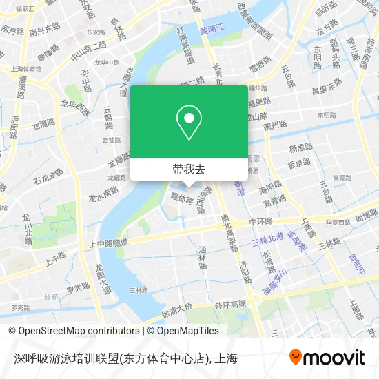 深呼吸游泳培训联盟(东方体育中心店)地图