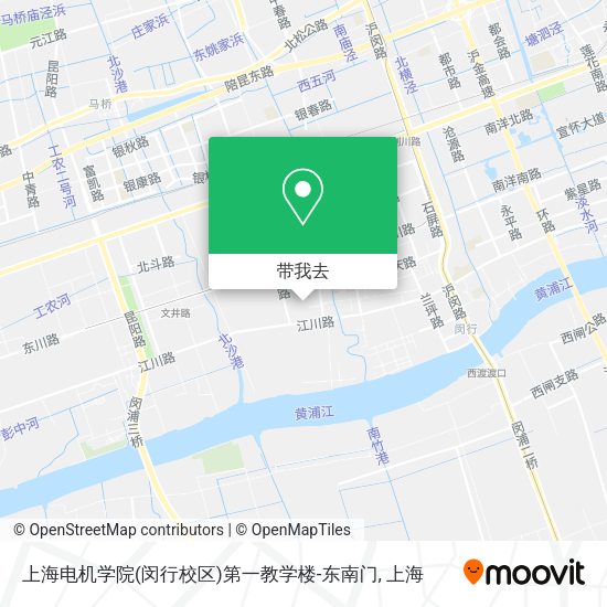 上海电机学院(闵行校区)第一教学楼-东南门地图