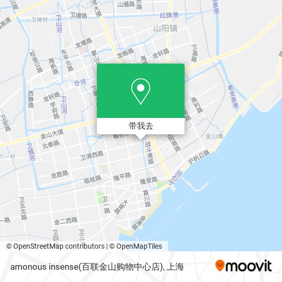 amonous insense(百联金山购物中心店)地图