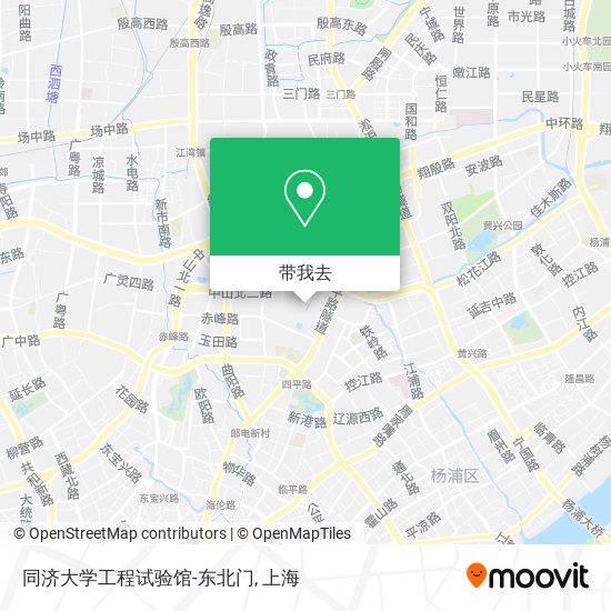 同济大学工程试验馆-东北门地图