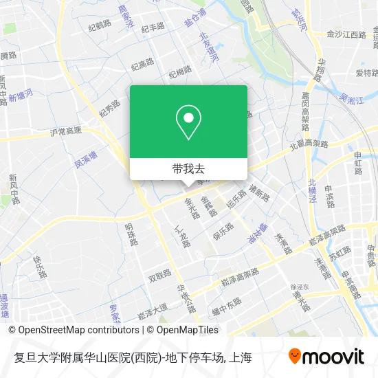复旦大学附属华山医院(西院)-地下停车场地图