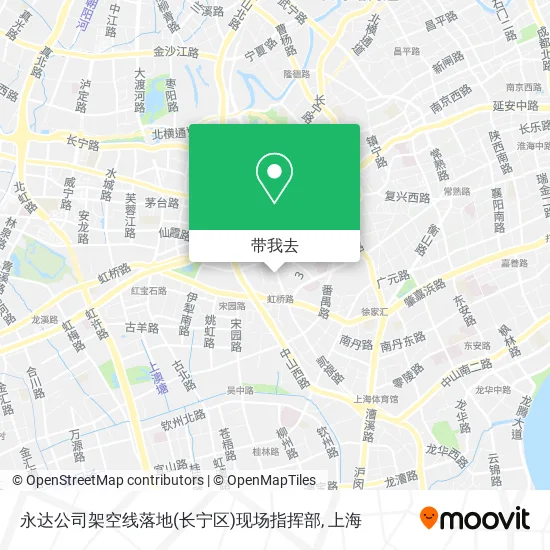 永达公司架空线落地(长宁区)现场指挥部地图