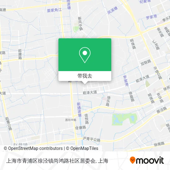 上海市青浦区徐泾镇尚鸿路社区居委会地图