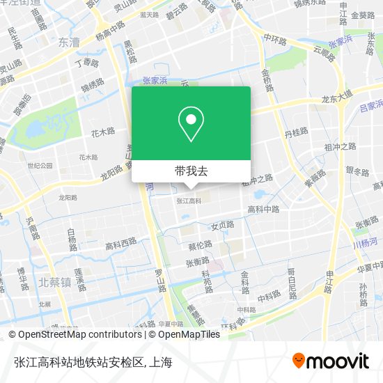 张江高科站地铁站安检区地图
