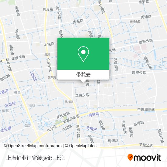 上海虹业门窗装潢部地图