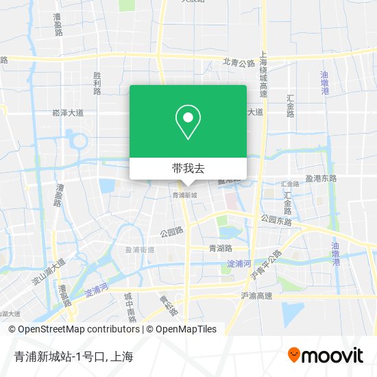 青浦新城站-1号口地图