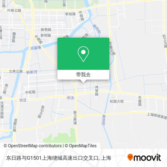东日路与G1501上海绕城高速出口交叉口地图