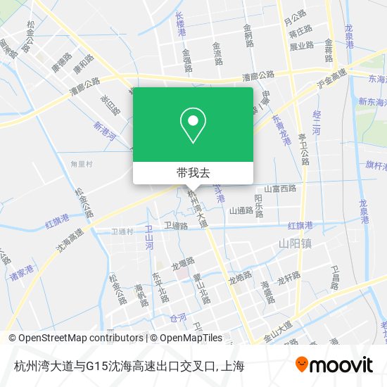 杭州湾大道与G15沈海高速出口交叉口地图