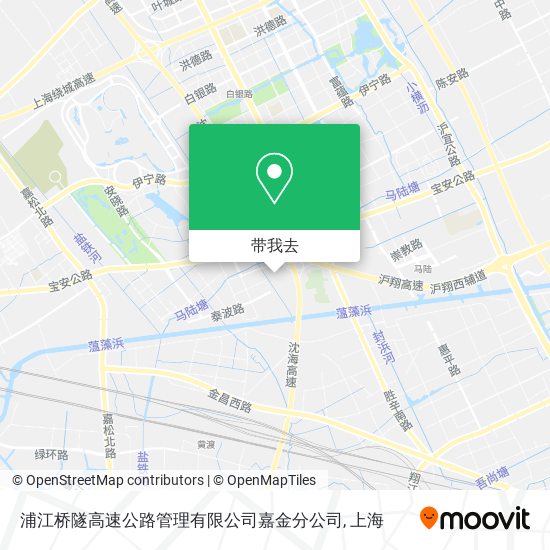 浦江桥隧高速公路管理有限公司嘉金分公司地图