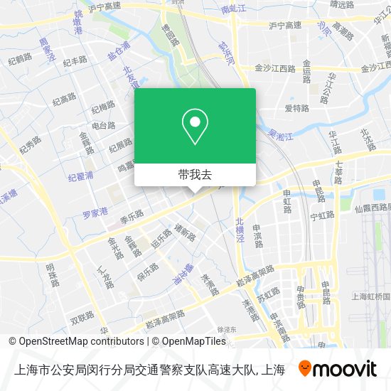 上海市公安局闵行分局交通警察支队高速大队地图