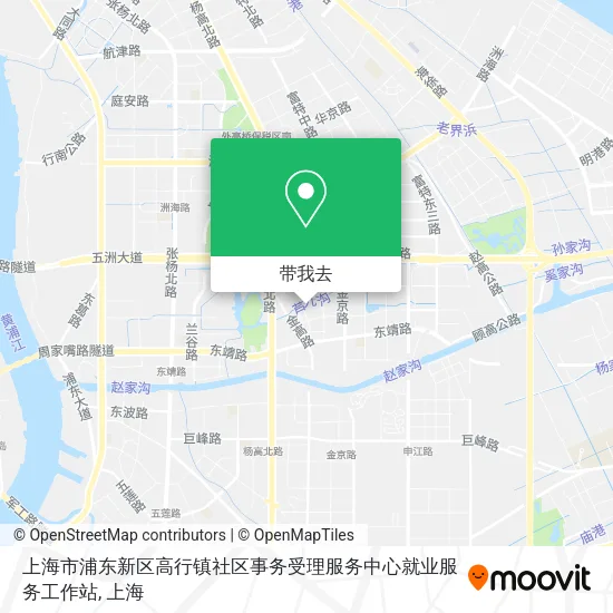 上海市浦东新区高行镇社区事务受理服务中心就业服务工作站地图