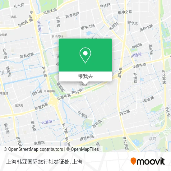 上海韩亚国际旅行社签证处地图