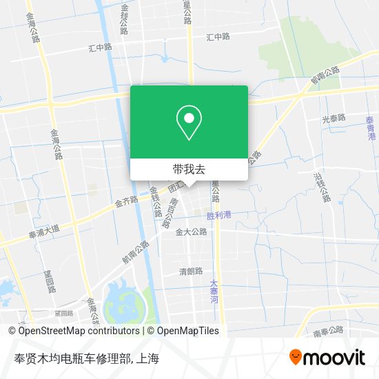 奉贤木均电瓶车修理部地图